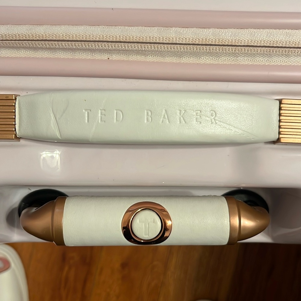 Ted Baker Oriental Blossom Cherry Blossom Pink And White Carry-On Suitcase - Picture 7 of 16